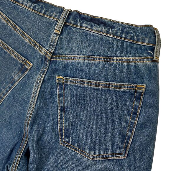 Universal Thread Jeans Womens 4R Blue Baggy Mid Rise Button Cuffed Hem 90s Retro - Picture 7 of 12
